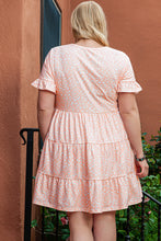 Load image into Gallery viewer, Pink Cheetah Print Tiered Ruffled Plus Size Dress
