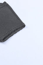 Load image into Gallery viewer, Gray Striped Ribbed Knit T-shirt Shift Dress
