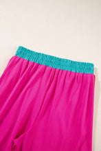 Load image into Gallery viewer, Strawberry Pink Color Block Detail Casual Two-piece Set
