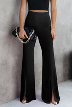 Load image into Gallery viewer, Black Split Hem High Waist Pants
