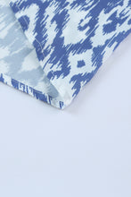 Load image into Gallery viewer, Sky Blue V Neck Casual Geometric Print Maxi Dress
