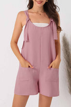 Load image into Gallery viewer, Black Adjustable Straps Pocketed Textured Romper
