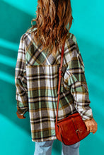 Load image into Gallery viewer, Green Plaid Shacket with Pocket
