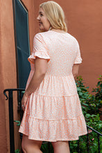 Load image into Gallery viewer, Pink Cheetah Print Tiered Ruffled Plus Size Dress
