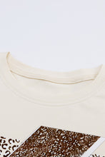 Load image into Gallery viewer, Apricot Lightning Leopard Print Graphic T Shirt
