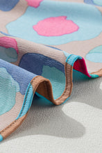 Load image into Gallery viewer, Green Leopard Print Bubble Sleeve Slit Neck Ruffled Dress
