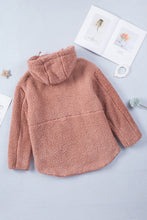 Load image into Gallery viewer, Pink Sherpa Zip Hooded Teddy Jacket
