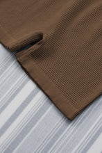 Load image into Gallery viewer, Black Ribbed Square Neck Short Sleeve Athleisure Romper
