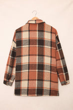 Load image into Gallery viewer, Rose Plaid Print Buttoned Shirt Jacket
