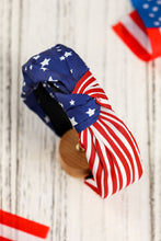 Load image into Gallery viewer, Multicolor American Flag Bow Knot Wide Headband

