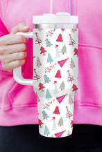 Load image into Gallery viewer, White Cartoon Christmas Tree Printed Thermos Cup 40oz
