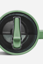 Load image into Gallery viewer, Dark Green Frosted Stainless Handle Large Vacuum Cup with Straw 40oz
