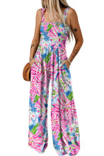 Load image into Gallery viewer, Black Smocked Sleeveless Wide Leg Jumpsuit with Pockets
