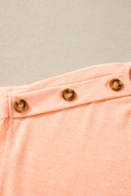 Load image into Gallery viewer, Apricot Pink Button Detail Batwing Sleeve Casual Tee
