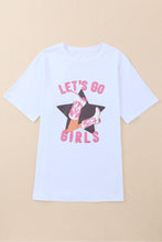 Load image into Gallery viewer, White Lets Go Girls Western Graphic Tee
