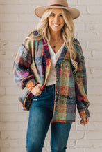 Load image into Gallery viewer, Multicolor Brushed Checked Western Buttoned Jacket
