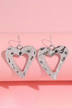 Load image into Gallery viewer, White Valentine Hollowed Heart Shape Earrings
