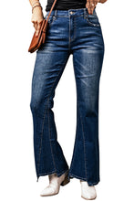 Load image into Gallery viewer, Sky Blue Medium Wash High Rise Flare Jeans
