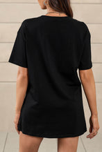 Load image into Gallery viewer, Pink Guitar Slogan Letter Graphic Print Oversized T Shirt
