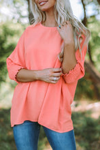 Load image into Gallery viewer, Pink Smocked Wrist Shift Top
