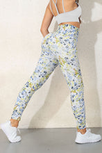Load image into Gallery viewer, White Floral High Waist Yoga Fitness Leggings
