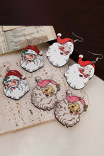 Load image into Gallery viewer, White 3 Pairs Christmas Santa Clause Pendant Hook Earrings
