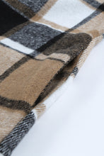 Load image into Gallery viewer, Rose Plaid Print Buttoned Shirt Jacket
