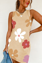 Load image into Gallery viewer, Apricot Daisy Flower Print Tank Dress
