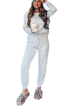 Load image into Gallery viewer, Gray Long Sleeve Pullover and Jogger Pants Lounge Set
