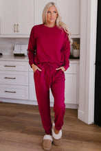 Load image into Gallery viewer, Gray Long Sleeve Pullover and Jogger Pants Lounge Set
