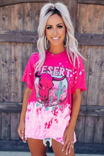 Load image into Gallery viewer, Rose EASTER VIBES Skull Graphic Print Oversized T Shirt
