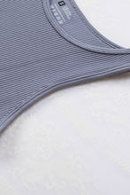 Load image into Gallery viewer, Black Solid Color Ribbed Sleeveless Sport Romper
