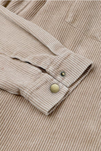Load image into Gallery viewer, Khaki Patchwork Hooded Corduroy Shacket
