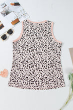 Load image into Gallery viewer, Leopard Print Round Neck Tank Top
