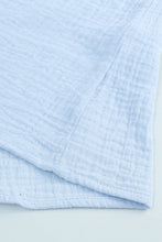 Load image into Gallery viewer, Sky Blue Textured U Neck Tank Top and High Waist Shorts Set
