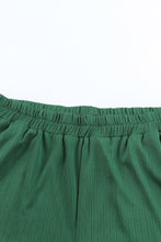 Load image into Gallery viewer, Green Ribbed Knit Shorts Lounge Set
