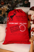 Load image into Gallery viewer, Fiery Red Christmas Drawstring Large Gift Bag
