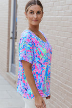 Load image into Gallery viewer, Purple Abstract Floral Print Sleeveless Maxi Dress
