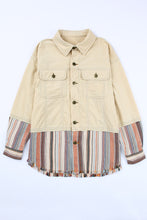 Load image into Gallery viewer, Button Up Pockets Striped Color Block Corduroy Jacket
