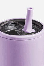 Load image into Gallery viewer, Orchid Petal Frosted Stainless Handle Large Vacuum Cup with Straw 40oz
