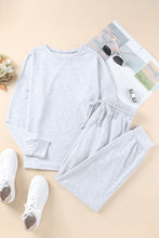 Load image into Gallery viewer, Gray Long Sleeve Pullover and Jogger Pants Lounge Set

