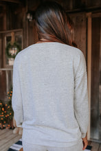 Load image into Gallery viewer, Gray Long Sleeve Pullover and Jogger Pants Lounge Set
