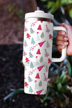 Load image into Gallery viewer, White Cartoon Christmas Tree Printed Thermos Cup 40oz
