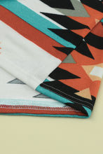 Load image into Gallery viewer, Multicolor Geometric Color Block Open Front Long Cardigan
