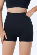 Load image into Gallery viewer, Black Peach Hip Fitness Yoga Shorts
