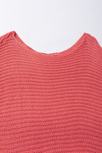 Load image into Gallery viewer, Red Clay Solid Loose Knit Short Dolman Sleeve Sweater

