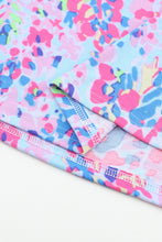 Load image into Gallery viewer, Purple Abstract Floral Print Sleeveless Maxi Dress
