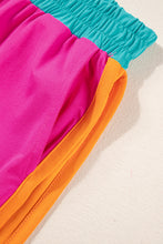 Load image into Gallery viewer, Strawberry Pink Color Block Detail Casual Two-piece Set
