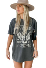 Load image into Gallery viewer, Pink Guitar Slogan Letter Graphic Print Oversized T Shirt
