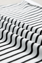 Load image into Gallery viewer, White Stripe Contrast Edge Tee and Shorts Set
